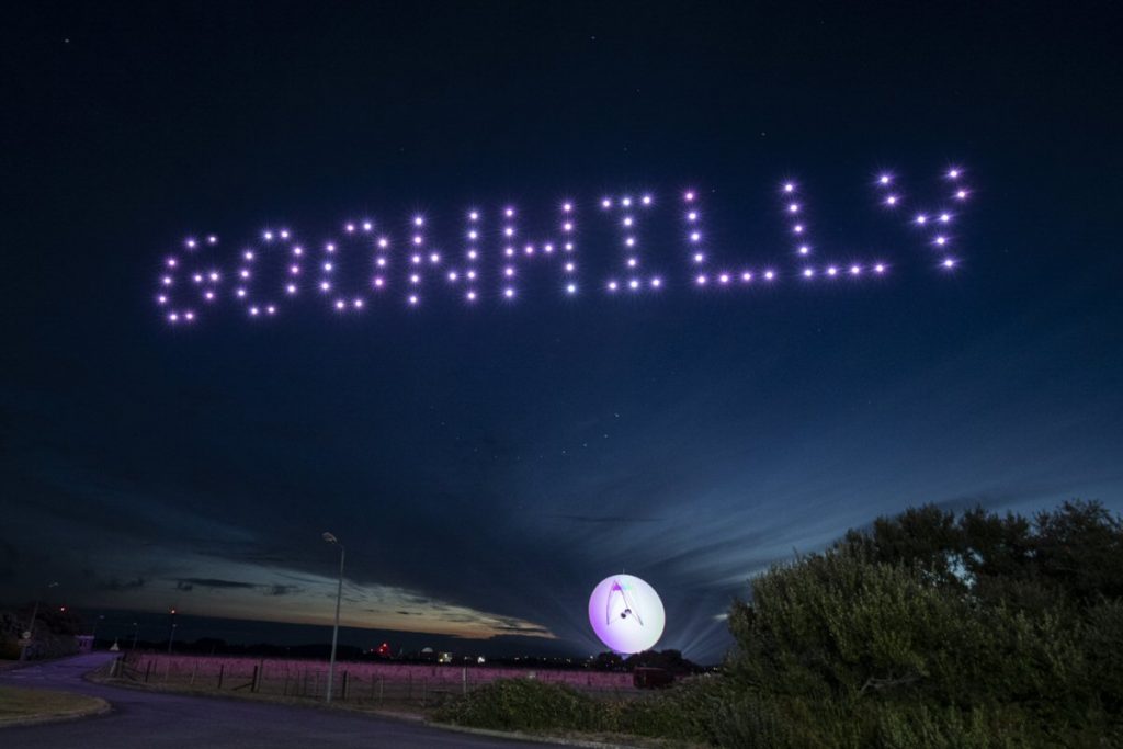 DroneSwarm performing at Goonhilly